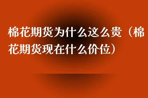 棉花期货为什么这么贵（棉花期货现在什么价位）_https://www.xmqjcw.com_期货行情_第1张