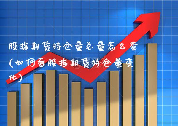 股指期货持仓量总量怎么查(如何看股指期货持仓量变化)_https://www.xmqjcw.com_期货百科_第1张