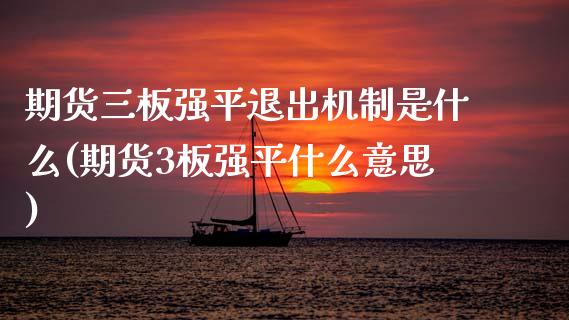 期货三板强平退出机制是什么(期货3板强平什么意思)_https://www.xmqjcw.com_期货百科_第1张