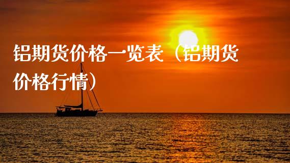 铝期货价格一览表（铝期货价格行情）_https://www.xmqjcw.com_期货投资_第1张