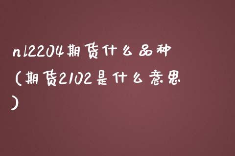 nl2204期货什么品种(期货2102是什么意思)_https://www.xmqjcw.com_期货百科_第1张