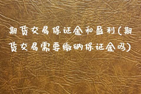 期货交易保证金和盈利(期货交易需要缴纳保证金吗)_https://www.xmqjcw.com_基金理财_第1张