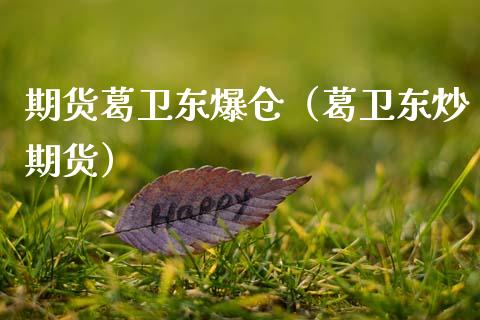 期货葛卫东爆仓（葛卫东炒期货）_https://www.xmqjcw.com_期货开户_第1张