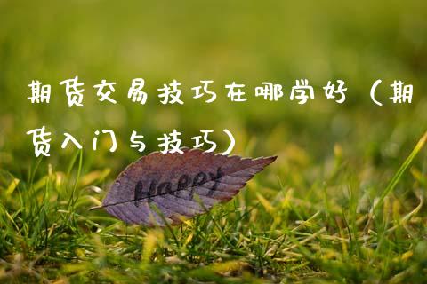 期货交易技巧在哪学好（期货入门与技巧）_https://www.xmqjcw.com_期货投资_第1张