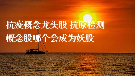 概念龙头股 抗原检测概念股哪个会成为妖股_https://www.xmqjcw.com_股票投资_第1张