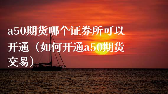 a50期货哪个证券所可以开通（如何开通a50期货交易）_https://www.xmqjcw.com_期货投资_第1张