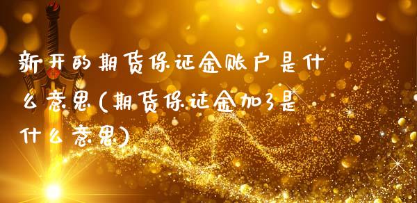 新开的期货保证金账户是什么意思(期货保证金加3是什么意思)_https://www.xmqjcw.com_股票投资_第1张