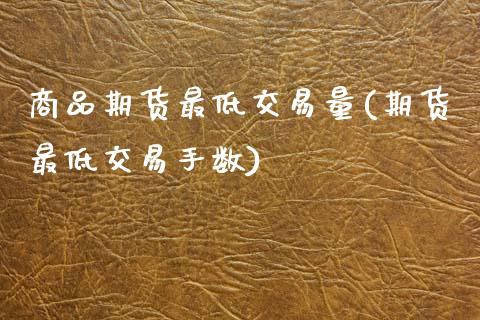 商品期货最低交易量(期货最低交易手数)_https://www.xmqjcw.com_期货投资_第1张