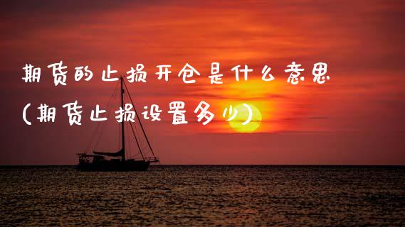 期货的止损开仓是什么意思(期货止损设置多少)_期货百科_第1张_秦聚理财 期货的止损开仓是什么意思(期货止损设置多少)_https://www.xmqjcw.com_期货百科_第1张