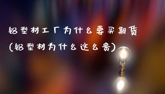 铝型材工厂为什么要买期货(铝型材为什么这么贵)_https://www.xmqjcw.com_期货直播室_第1张