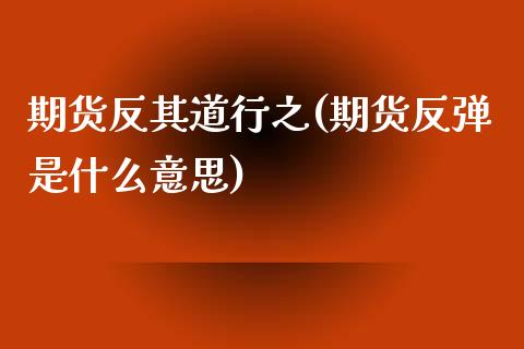 期货反其道行之(期货反弹是什么意思)_https://www.xmqjcw.com_期货投资_第1张