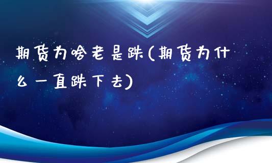 期货为啥老是跌(期货为什么一直跌下去)_https://www.xmqjcw.com_期货百科_第1张