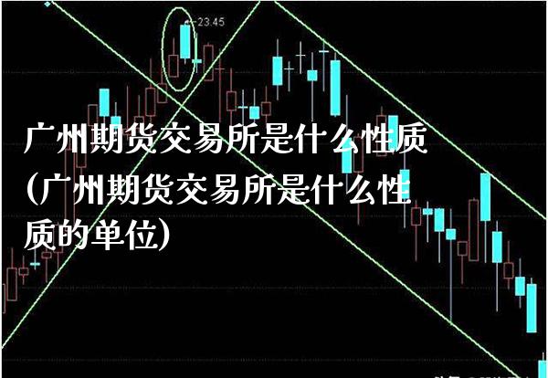 广州期货交易所是什么性质(广州期货交易所是什么性质的单位)_https://www.xmqjcw.com_期货行情_第1张