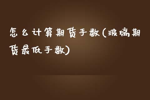 怎么计算期货手数(玻璃期货最低手数)_https://www.xmqjcw.com_期货百科_第1张
