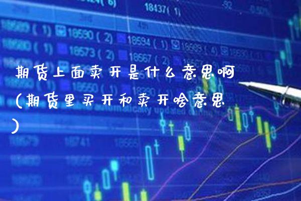 期货上面卖开是什么意思啊(期货里买开和卖开啥意思)_https://www.xmqjcw.com_期货开户_第1张