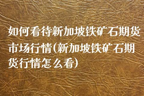 如何看待新加坡铁矿石期货市场行情(新加坡铁矿石期货行情怎么看)_期货百科_第1张_秦聚理财 如何看待新加坡铁矿石期货市场行情(新加坡铁矿石期货行情怎么看)_https://www.xmqjcw.com_期货百科_第1张