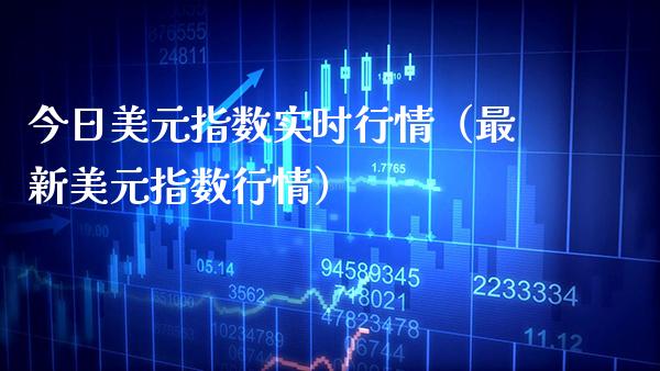 今日美元指数实时行情（最新美元指数行情）_https://www.xmqjcw.com_期货投资_第1张