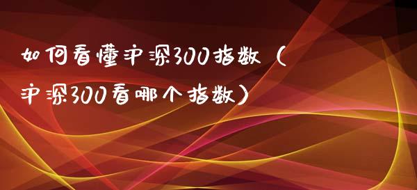 如何看懂沪深300指数（沪深300看哪个指数）_https://www.xmqjcw.com_期货直播室_第1张