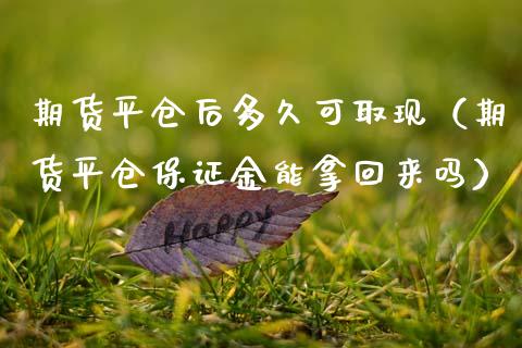 期货平仓后多久可取现（期货平仓保证金能拿回来吗）_https://www.xmqjcw.com_期货行情_第1张
