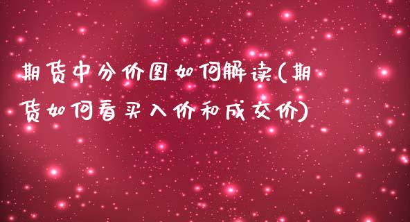 期货中分价图如何解读(期货如何看买入价和成交价)_https://www.xmqjcw.com_期货百科_第1张