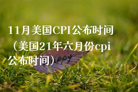 11月美国CPI公布时间（美国21年六月份cpi公布时间）_https://www.xmqjcw.com_期货投资_第1张