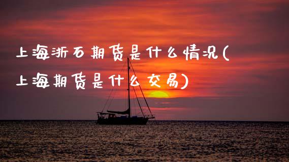 上海浙石期货是什么情况(上海期货是什么交易)_https://www.xmqjcw.com_期货行情_第1张