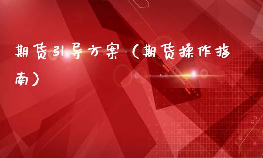 期货引导方案（期货操作指南）_https://www.xmqjcw.com_期货直播室_第1张