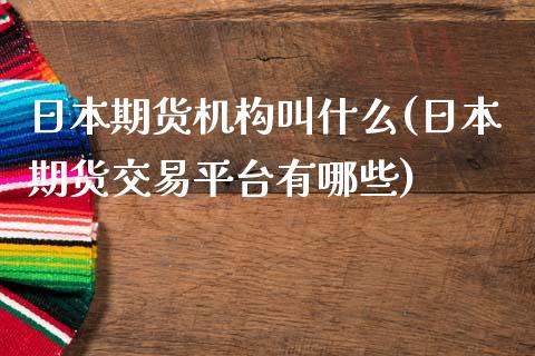 日本期货机构叫什么(日本期货交易平台有哪些)_https://www.xmqjcw.com_期货直播室_第1张
