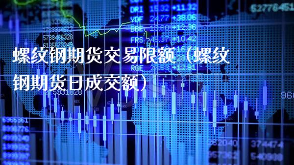 螺纹钢期货交易限额（螺纹钢期货日成交额）_https://www.xmqjcw.com_期货投资_第1张
