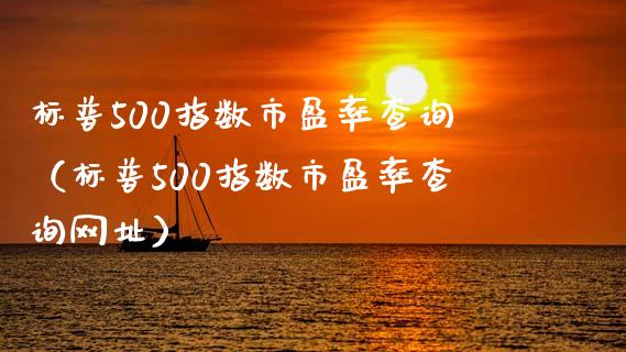 标普500指数市盈率查询（标普500指数市盈率查询网址）_https://www.xmqjcw.com_期货投资_第1张
