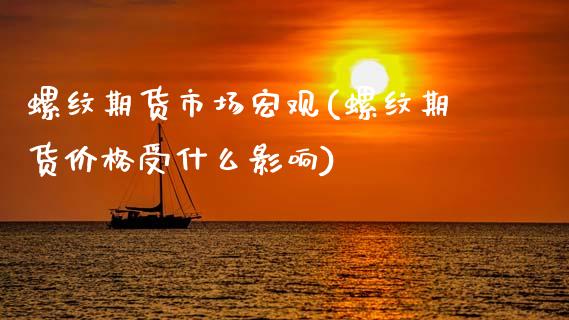 螺纹期货市场宏观(螺纹期货价格受什么影响)_https://www.xmqjcw.com_期货百科_第1张
