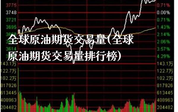 全球原油期货交易量(全球原油期货交易量排行榜)_https://www.xmqjcw.com_期货直播室_第1张