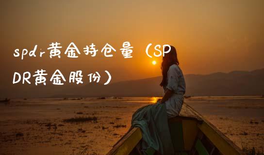 spdr黄金持仓量（SPDR黄金股份）_https://www.xmqjcw.com_期货直播室_第1张