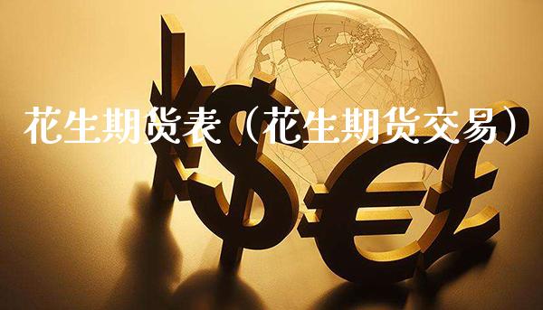 花生期货表（花生期货交易）_https://www.xmqjcw.com_期货行情_第1张