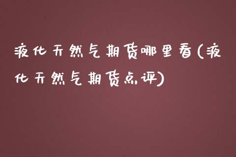 液化天然气期货哪里看(液化天然气期货点评)_https://www.xmqjcw.com_期货百科_第1张