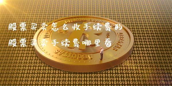 股票买卖怎么收手续费的 股票买卖手续费哪里看_https://www.xmqjcw.com_股票投资_第1张