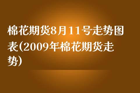 棉花期货8月11号走势图表(2009年棉花期货走势)_https://www.xmqjcw.com_期货百科_第1张
