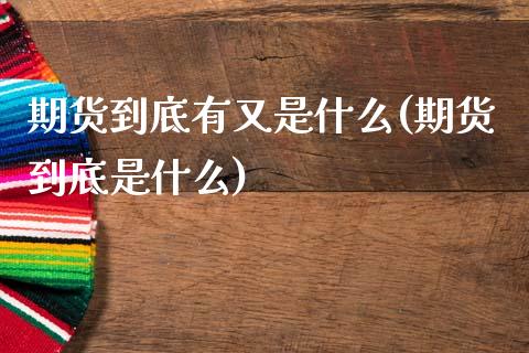 期货到底有又是什么(期货到底是什么)_https://www.xmqjcw.com_期货百科_第1张