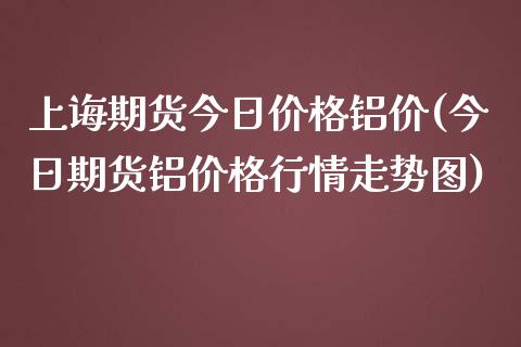上诲期货今日价格铝价(今日期货铝价格行情走势图)_https://www.xmqjcw.com_期货投资_第1张