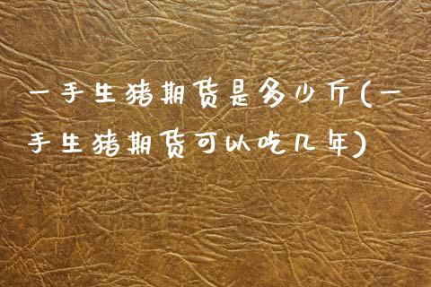 一手生猪期货是多少斤(一手生猪期货可以吃几年)_https://www.xmqjcw.com_期货百科_第1张