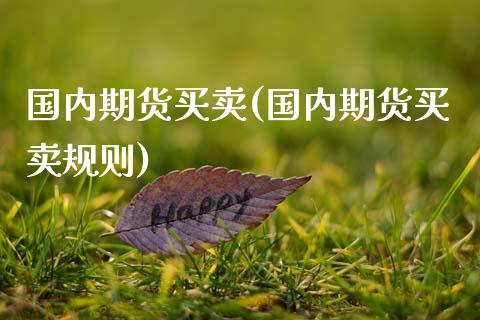 国内期货买卖(国内期货买卖规则)_https://www.xmqjcw.com_期货投资_第1张