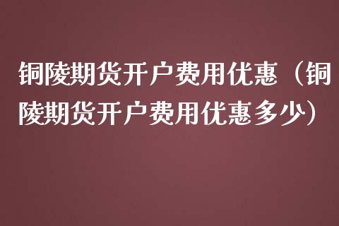 铜陵期货开户费用优惠（铜陵期货开户费用优惠多少）_https://www.xmqjcw.com_期货直播室_第1张