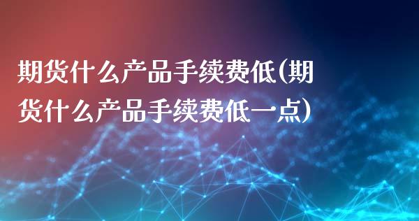 期货什么产品手续费低(期货什么产品手续费低一点)_https://www.xmqjcw.com_期货直播室_第1张