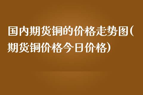 国内期货铜的价格走势图(期货铜价格今日价格)_https://www.xmqjcw.com_期货行情_第1张