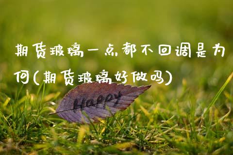 期货玻璃一点都不回调是为何(期货玻璃好做吗)_https://www.xmqjcw.com_股票投资_第1张