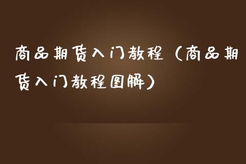 商品期货入门教程（商品期货入门教程图解）_https://www.xmqjcw.com_期货开户_第1张