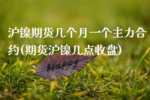 沪镍期货几个月一个主力合约(期货沪镍几点收盘)_https://www.xmqjcw.com_期货百科_第1张