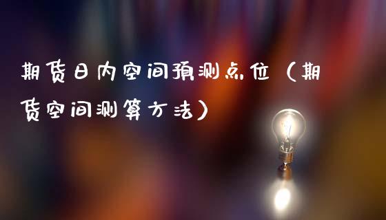 期货日内空间预测点位（期货空间测算方法）_https://www.xmqjcw.com_期货投资_第1张