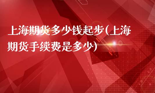 上海期货多少钱起步(上海期货手续费是多少)_https://www.xmqjcw.com_期货行情_第1张