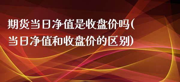 期货当日净值是收盘价吗(当日净值和收盘价的区别)_https://www.xmqjcw.com_期货投资_第1张
